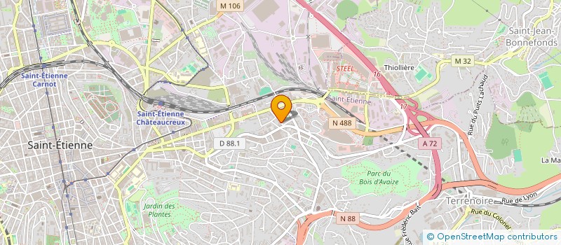 localisation de l'entreprise MONSIEUR BOUBA TOURE  SAINT-ETIENNE