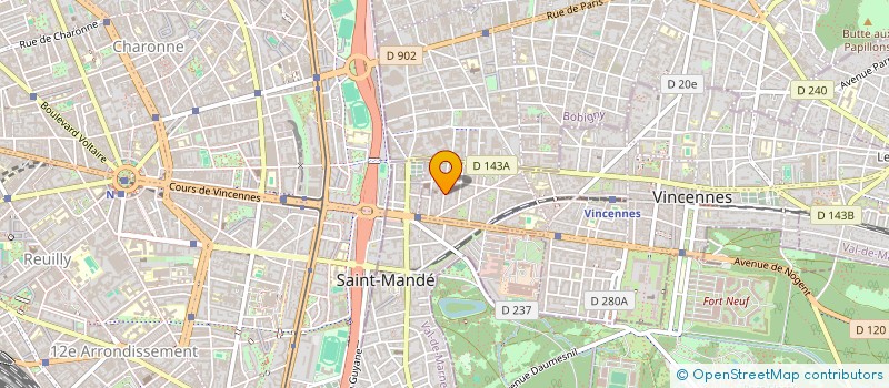 localisation de l'entreprise MONSIEUR BOUBAKAR BENATTIA à VINCENNES