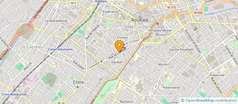 localisation de l'entreprise MONSIEUR BOUBAKER BELGACEM  ROUBAIX