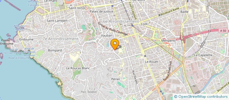localisation de l'entreprise MONSIEUR BOUBAKER BENHEDIA à MARSEILLE 8EME
