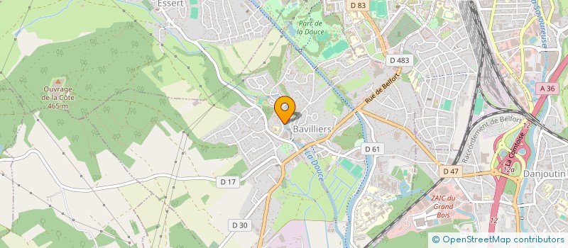 localisation de l'entreprise MONSIEUR BOUBAKER ZOUITI à BAVILLIERS