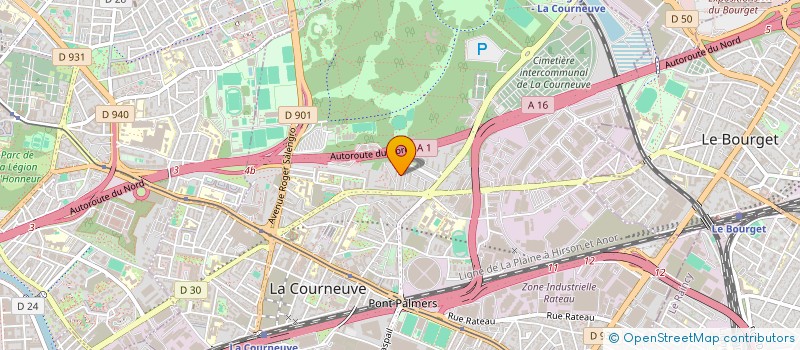 localisation de l'entreprise MONSIEUR BOUDJEMA DEBIANE à LA COURNEUVE