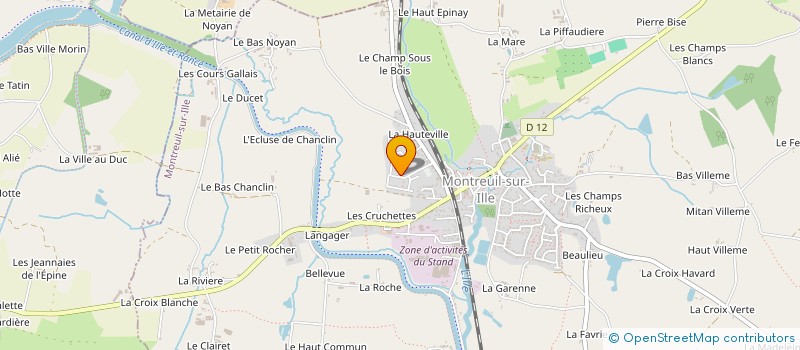 localisation de l'entreprise MONSIEUR BOUJAMAA OULLAIJ  MONTREUIL-SUR-ILLE