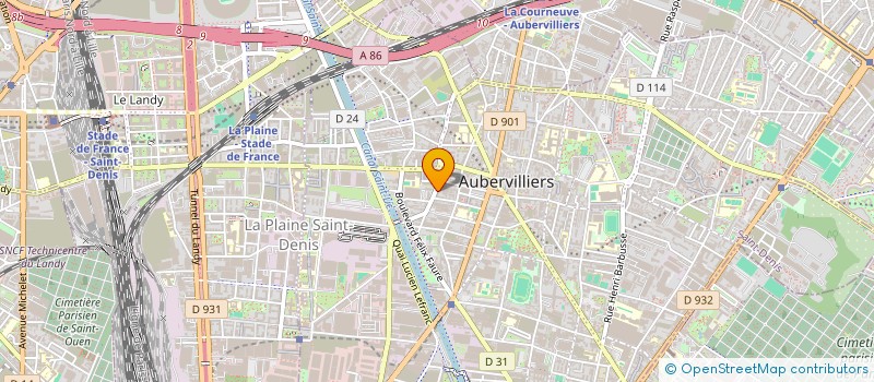 localisation de l'entreprise MONSIEUR BOUZID DJAHNINE à AUBERVILLIERS