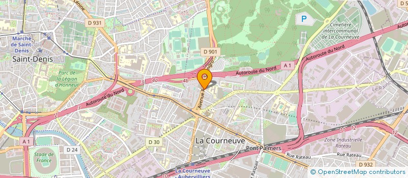 localisation de l'entreprise MONSIEUR BOUZID MAZAZI  LA COURNEUVE