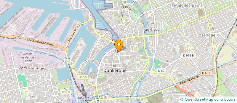 localisation de l'entreprise MONSIEUR BRAD DERVAUX à DUNKERQUE