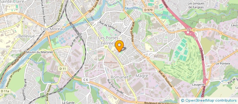 localisation de l'entreprise MONSIEUR BRAD PERROT à LIMOGES