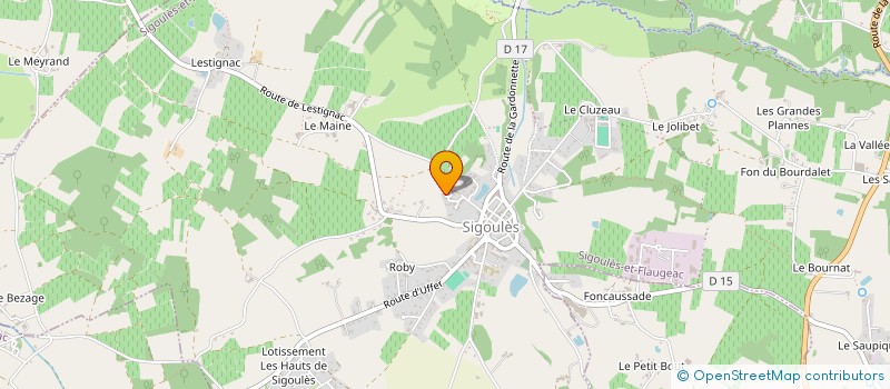 localisation de l'entreprise MONSIEUR BRADLEY COURSERAND  SIGOULES-ET-FLAUGEAC