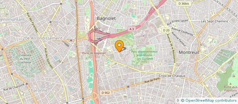 localisation de l'entreprise MONSIEUR BRADLEY JOSEPH à BAGNOLET