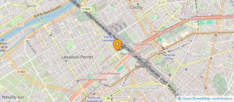 localisation de l'entreprise MONSIEUR BRADLHEY MOTTET  LEVALLOIS-PERRET