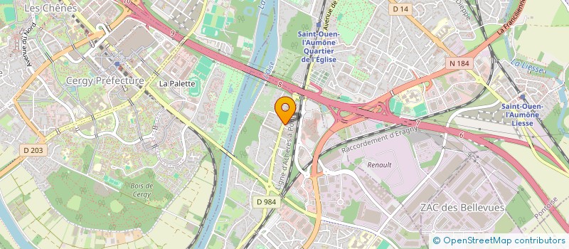 localisation de l'entreprise MONSIEUR BRAHIM HAJJAJ  ERAGNY