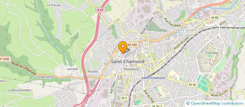 localisation de l'entreprise MONSIEUR BRAHIM HAJJINE à SAINT-CHAMOND