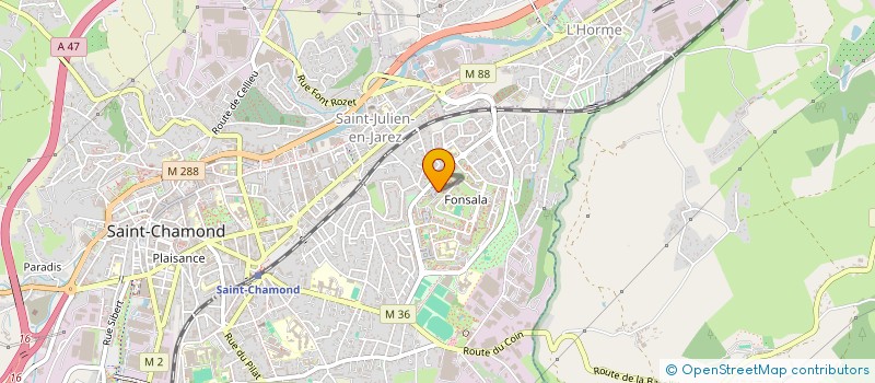 localisation de l'entreprise MONSIEUR BRAHIM SLOUANI  SAINT-CHAMOND