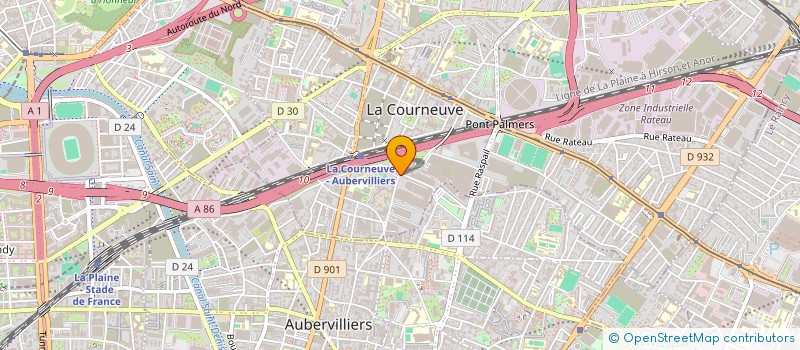 localisation de l'entreprise MONSIEUR BRAHIMA KONE  LA COURNEUVE