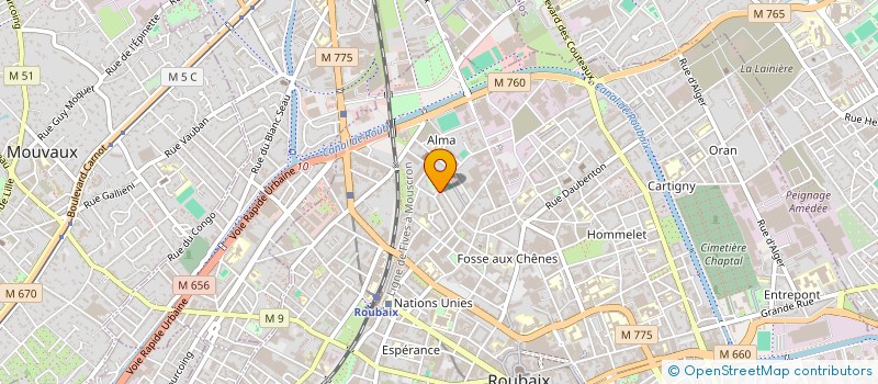 localisation de l'entreprise MONSIEUR BRANDON DEFYVE  ROUBAIX