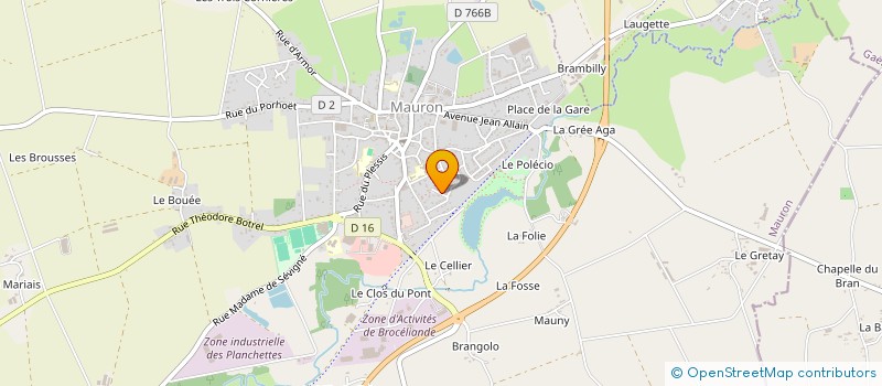 localisation de l'entreprise MONSIEUR BRANN THIBAULT  MAURON