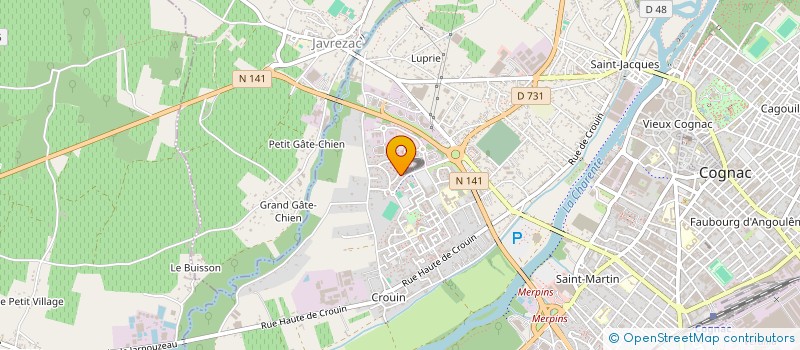 localisation de l'entreprise MONSIEUR BRAYAN RAFFAUD à COGNAC