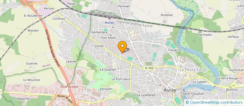localisation de l'entreprise MONSIEUR BRENDAN AUFFRET à AURAY