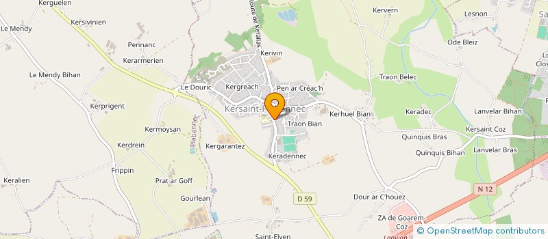 localisation de l'entreprise MONSIEUR BRENDAN BLEUZEN  KERSAINT-PLABENNEC