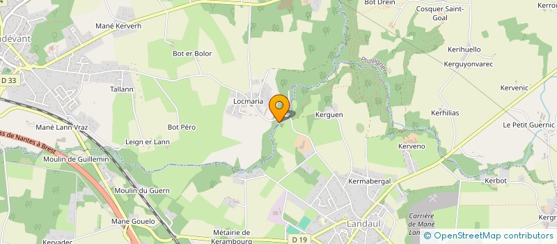 localisation de l'entreprise MONSIEUR BRENDAN FRANCOIS  LANDEVANT