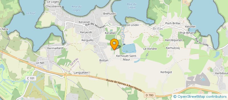 localisation de l'entreprise MONSIEUR BRENDAN SEVENO  SARZEAU