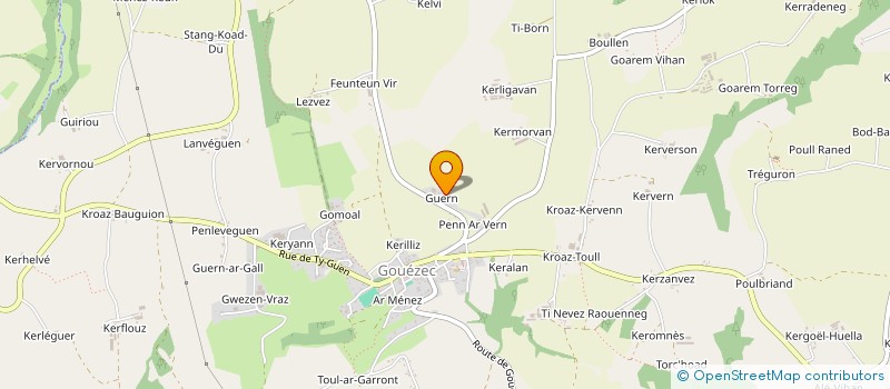 localisation de l'entreprise MONSIEUR BRIAC LE MEUR  GOUEZEC