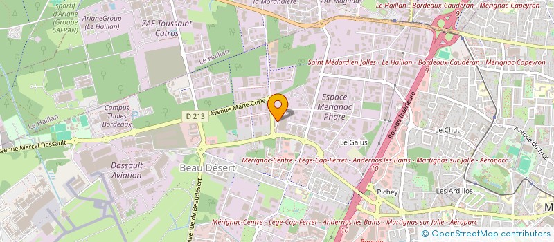 localisation de l'entreprise MONSIEUR BRIAN BENGLER  MERIGNAC