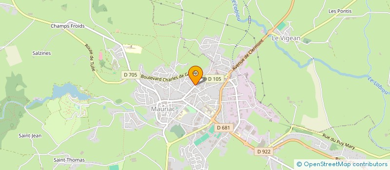 localisation de l'entreprise MONSIEUR BRICE ACOSTA à MAURIAC
