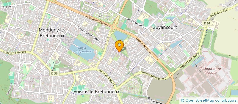 localisation de l'entreprise MONSIEUR BRICE BAYET  GUYANCOURT