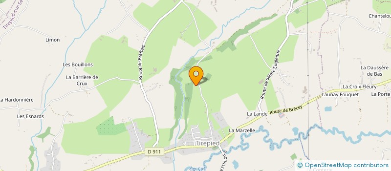 localisation de l'entreprise MONSIEUR BRICE BOUDOU  TIREPIED-SUR-SEE