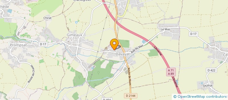 localisation de l'entreprise MONSIEUR BRICE CABANAC  DAVAYAT