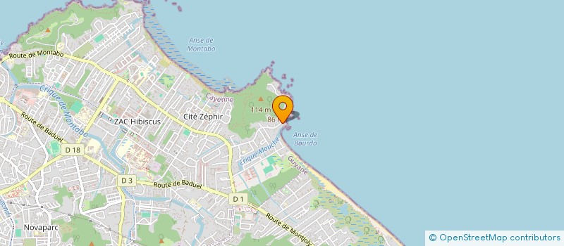 localisation de l'entreprise MONSIEUR BRICE CHAUMET  CAYENNE