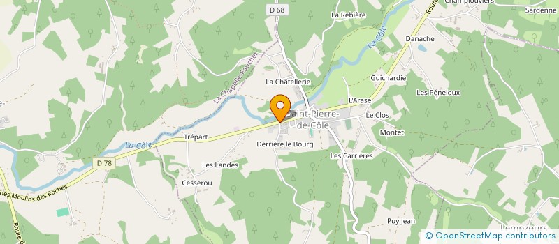 localisation de l'entreprise MONSIEUR BRICE COMEYNE  SAINT-PIERRE-DE-COLE