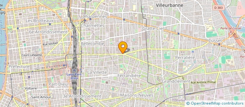 localisation de l'entreprise MONSIEUR BRICE DEBORDE  VILLEURBANNE