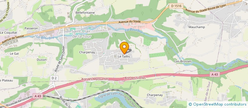 localisation de l'entreprise MONSIEUR BRICE GONTHIER  SAINT-CLAIR-DE-LA-TOUR