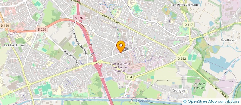 localisation de l'entreprise MONSIEUR BRICE GUERIN  LES PONTS-DE-CE