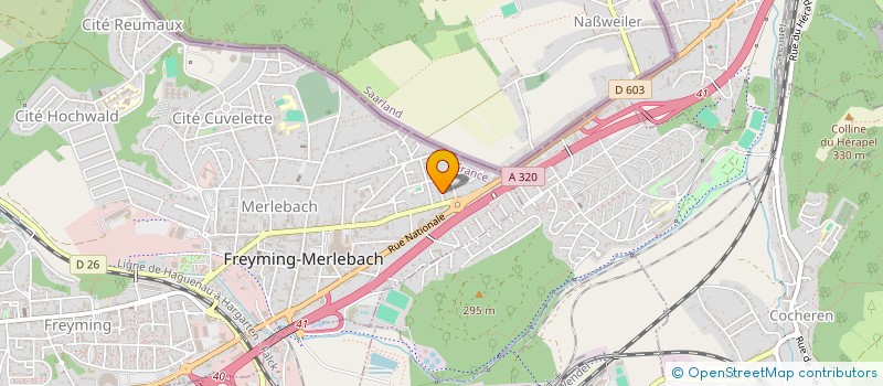 localisation de l'entreprise MONSIEUR BRICE HASSED  FREYMING-MERLEBACH