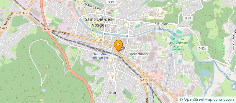 localisation de l'entreprise MONSIEUR BRICE JACQUOT  SAINT-DIE-DES-VOSGES