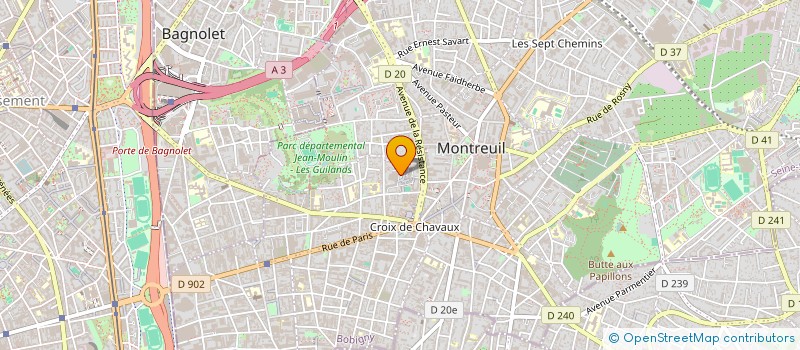 localisation de l'entreprise MONSIEUR BRICE JOUSSET à MONTREUIL