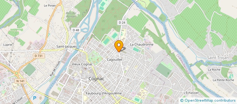 localisation de l'entreprise MONSIEUR BRICE LARRIEU à COGNAC