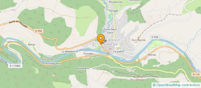 localisation de l'entreprise MONSIEUR BRICE LAURET  SAINT-ANTONIN-NOBLE-VAL