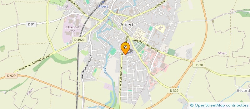 localisation de l'entreprise MONSIEUR BRICE LESIEUR à ALBERT