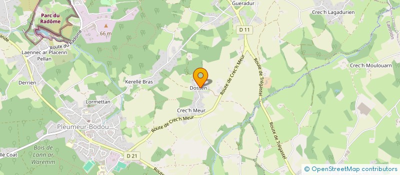 localisation de l'entreprise MONSIEUR BRICE LESIEUR  PLEUMEUR-BODOU