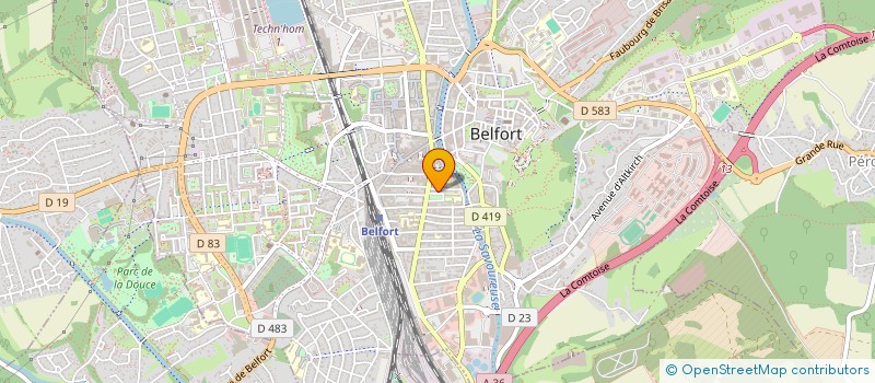 localisation de l'entreprise MONSIEUR BRICE MICHEL  BELFORT