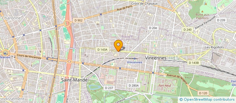 localisation de l'entreprise MONSIEUR BRICE MORLAT à VINCENNES