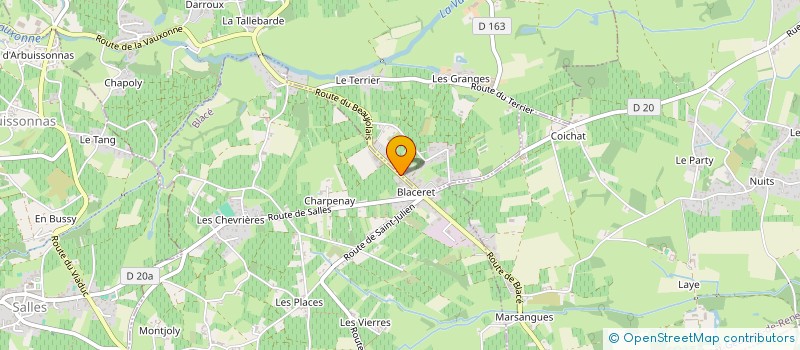 localisation de l'entreprise MONSIEUR BRICE PELANDA  SAINT-ETIENNE-DES-OULLIERES