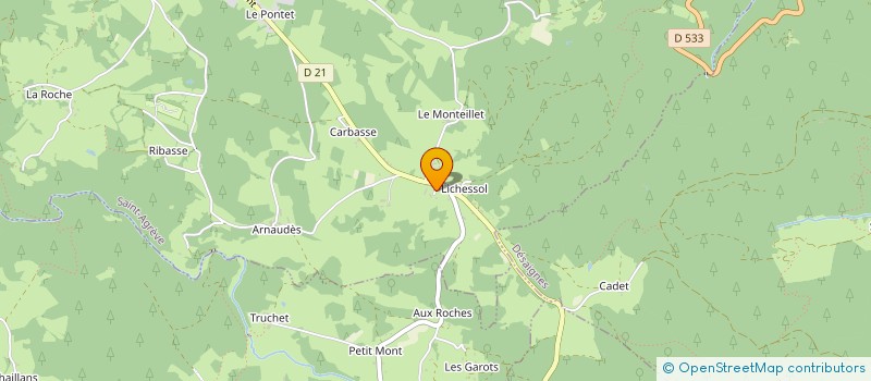 localisation de l'entreprise MONSIEUR BRICE PICOT  SAINT-AGREVE