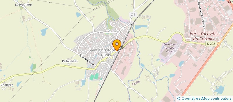 localisation de l'entreprise MONSIEUR BRICE POIRIER  SAINT-CHRISTOPHE-DU-BOIS