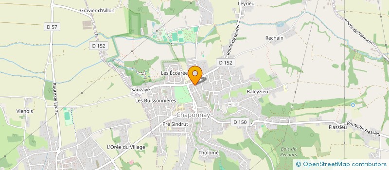 localisation de l'entreprise MONSIEUR BRICE RODRIGUEZ  CHAPONNAY