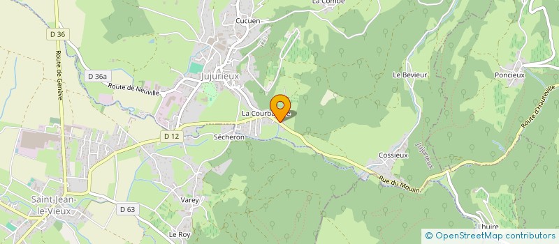 localisation de l'entreprise MONSIEUR BRICE ROUILLARD à JUJURIEUX